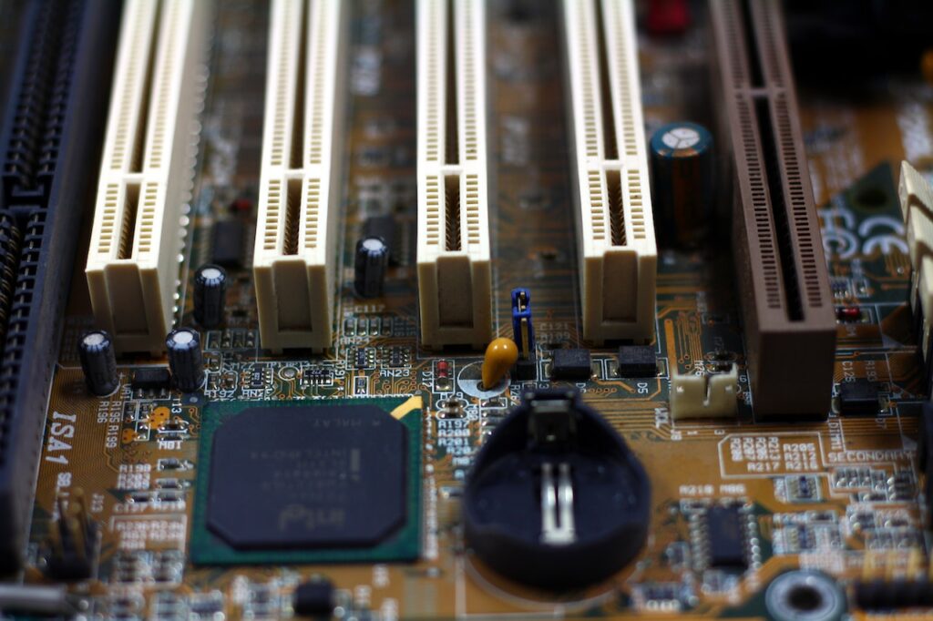 RAM Slots on a motherboard